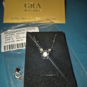 Moissanite Silver Necklace